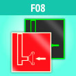 Знак F08 «Пожарный сухотрубный стояк» (фотолюм. пленка, 200х200 мм)